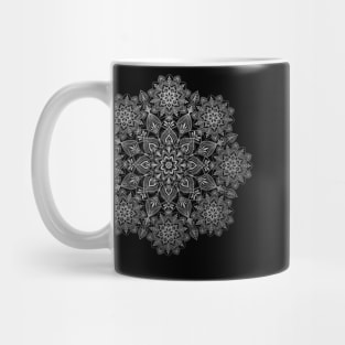 Silver lily mandala Mug